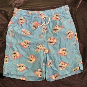 Old Navy Aqua Swim Shorts with Shark Print